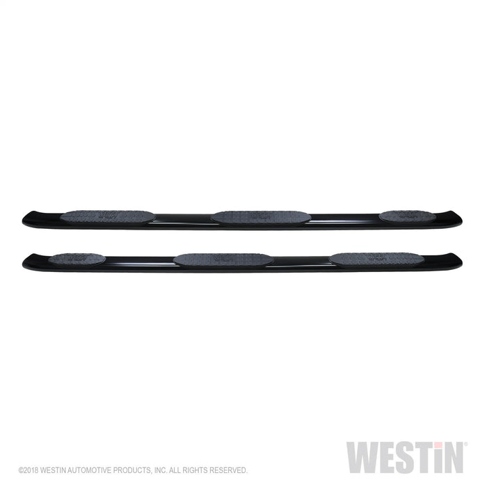 Westin 21-534725 PRO TRAXX 5 Oval Wheel to Wheel Nerf Step Bars; Black; w/Mount Kit; - Truck Part Superstore