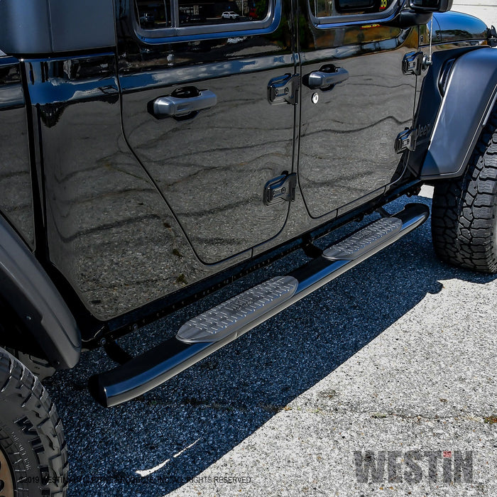 Westin 21-54165 PRO TRAXX 5 Oval Nerf Step Bars; Black; Steel; - Truck Part Superstore