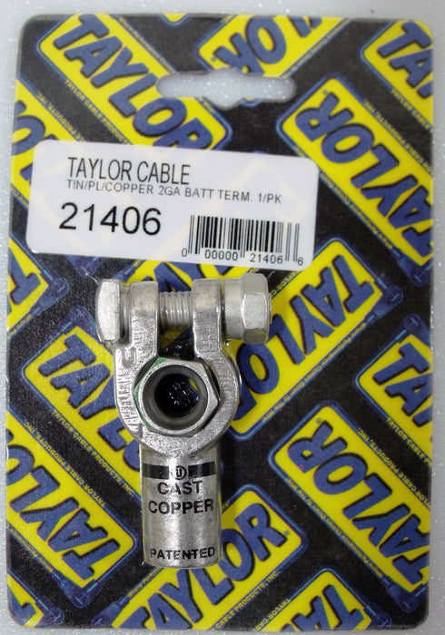 Taylor Cable 21406 Battery Connector; Top Post; 2-1 Gauge; Compression Fitting; 1 Per Package; - Truck Part Superstore