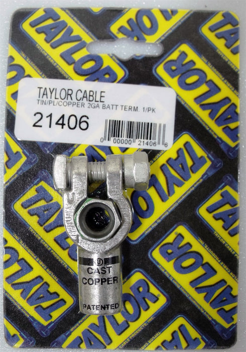 Taylor Cable 21406 Battery Connector; Top Post; 2-1 Gauge; Compression Fitting; 1 Per Package; - Truck Part Superstore