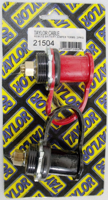 Taylor Cable 21504 Remote Battery Jumper Terminal; Brass; 1 Black; 1 Red; - Truck Part Superstore