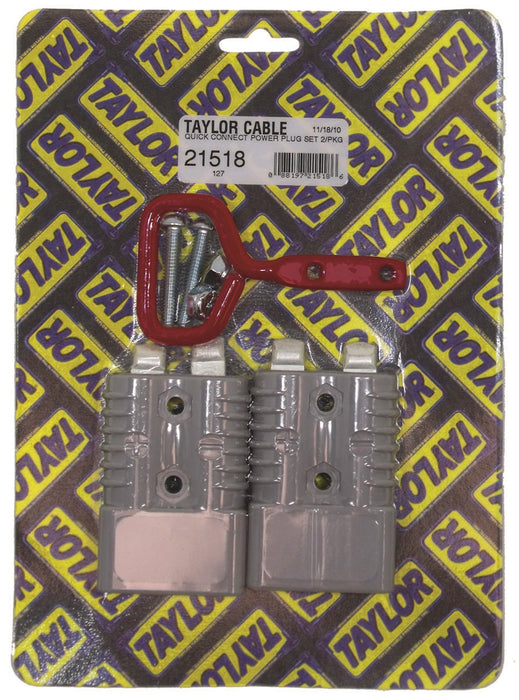 Taylor Cable 21518 Power Plug Kit; Incl. Handle and 4 Terminals; 4-2 Gauge; 175 Amp Rating; Gray; - Truck Part Superstore