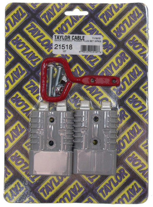 Taylor Cable 21518 Power Plug Kit; Incl. Handle and 4 Terminals; 4-2 Gauge; 175 Amp Rating; Gray; - Truck Part Superstore