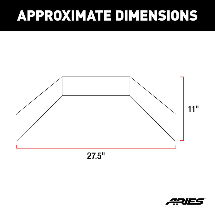 ARIES 2156050 TrailCrusher Jeep Wrangler, Gladiator Steel Front Bumper Angular Brush Guard for Select Jeep Wrangler