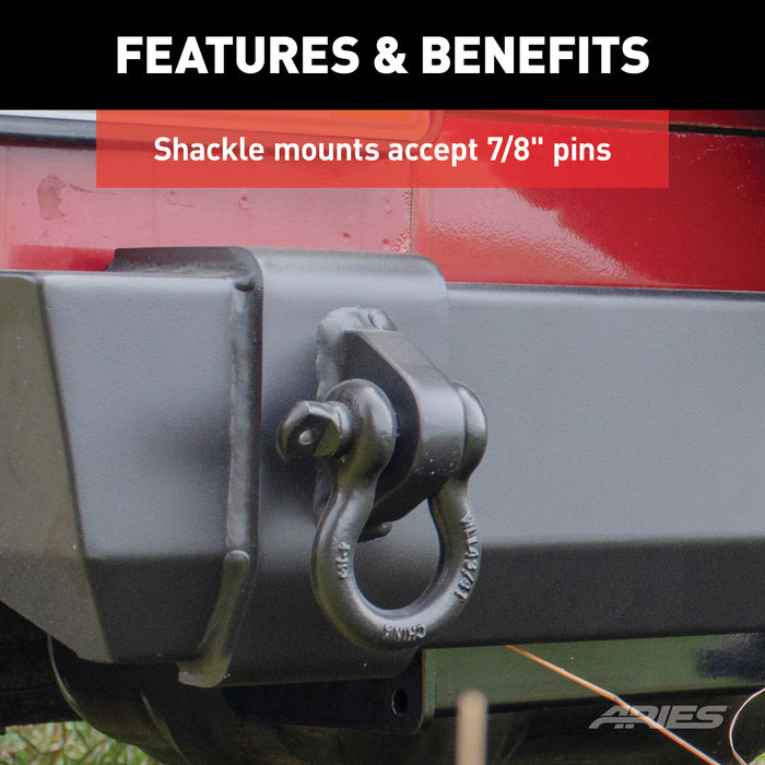 ARIES 2157001 TrailCrusher Jeep Wrangler TJ Steel Rear Bumper, 9.5K for Select Jeep Wrangler
