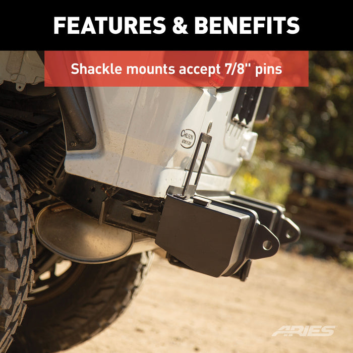 ARIES 2157002 TrailCrusher Jeep Wrangler JL Steel Rear Bumper, 12.5K for Select Jeep Wrangler
