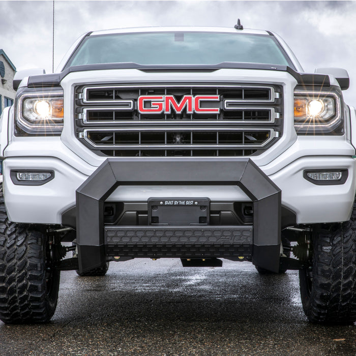 ARIES 2164003 AdvantEDGE 5-1/2" Black Aluminum Bull Bar, Select Silverado, Sierra 2500, 3500 for Select Chevrolet Silverado 2500 HD