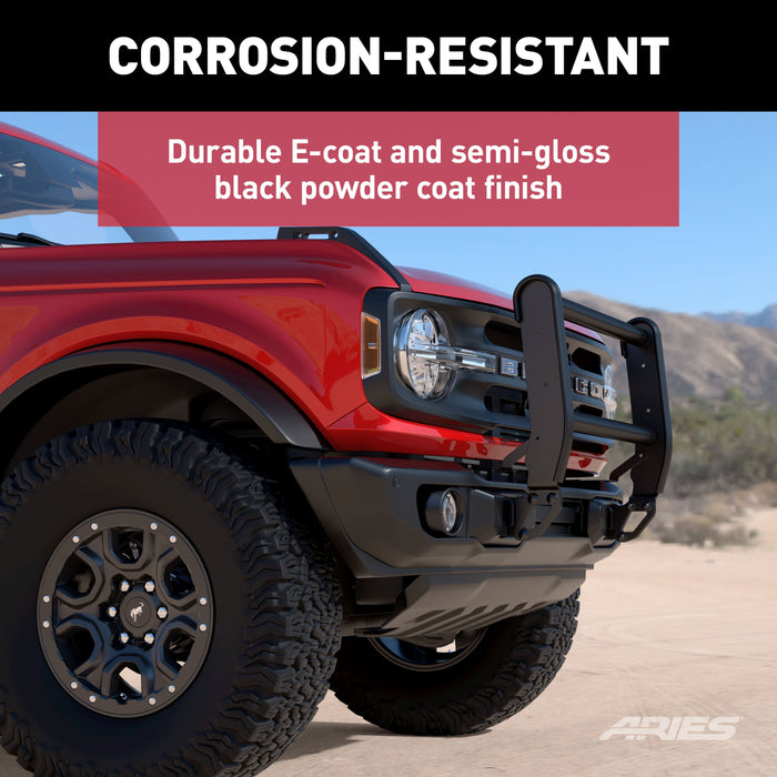 ARIES 2165200 ForeFront Black Steel Bull Bar for Ford Bronco for Select Ford Bronco