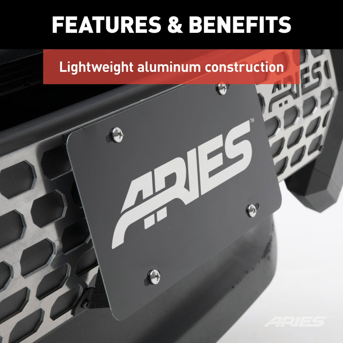 ARIES 2169000 AdvantEDGE Bull Bar License Plate Bracket