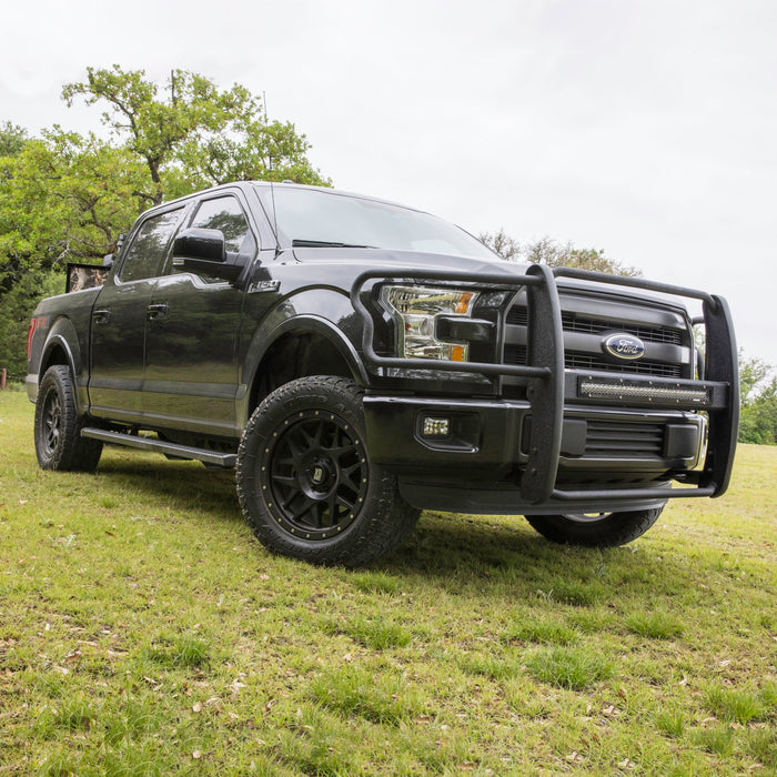 ARIES 2170012 Pro Series Black Steel Grille Guard with Light Bar, Select Ford F-150 for Select Ford F-150