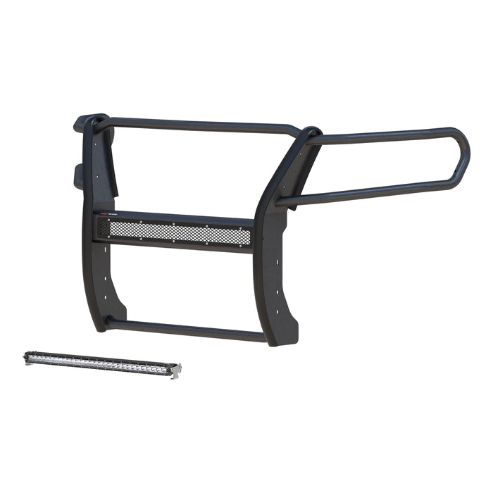 ARIES 2170022 Pro Series Black Steel Grille Guard with Light Bar, Select Colorado, Canyon for Select Chevrolet Colorado