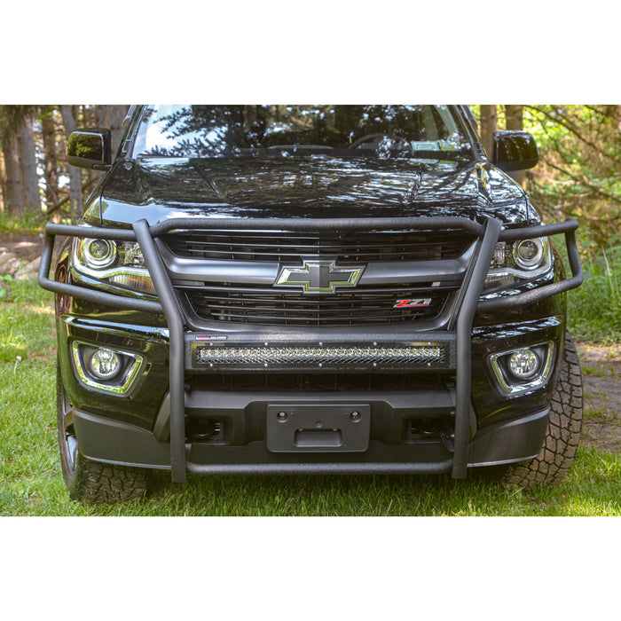 ARIES 2170022 Pro Series Black Steel Grille Guard with Light Bar, Select Colorado, Canyon for Select Chevrolet Colorado