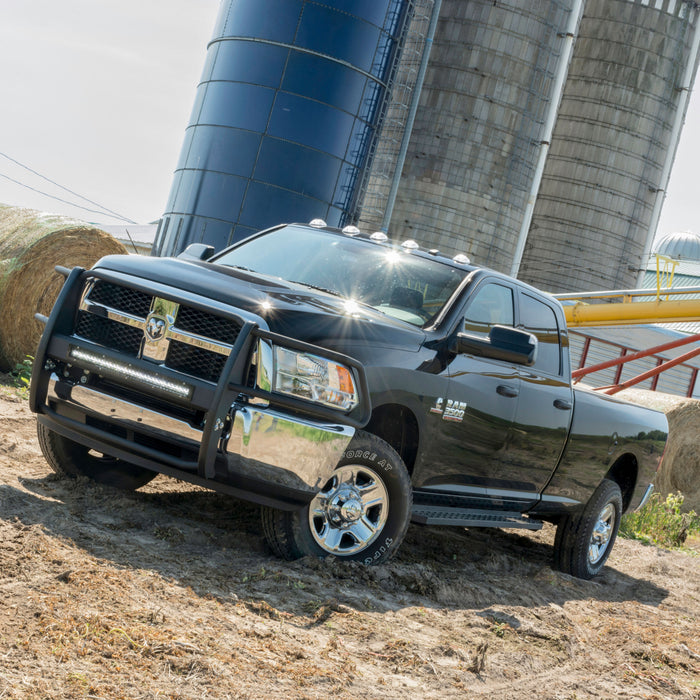 ARIES 2170026 Pro Series Black Steel Grille Guard with Light Bar, Select Dodge, Ram 2500, 3500 for Select Ram 2500