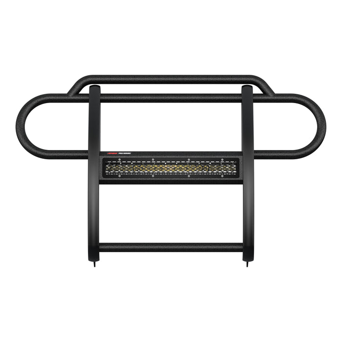 ARIES 2170032 Pro Series Black Steel Grille Guard with Light Bar, Select Jeep JL, Gladiator for Select Jeep Wrangler