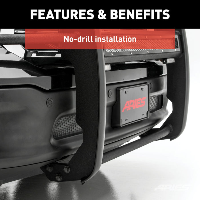 ARIES 2170034 Pro Series Black Steel Grille Guard with Light Bar, Select Toyota 4Runner for Select Toyota 4Runner