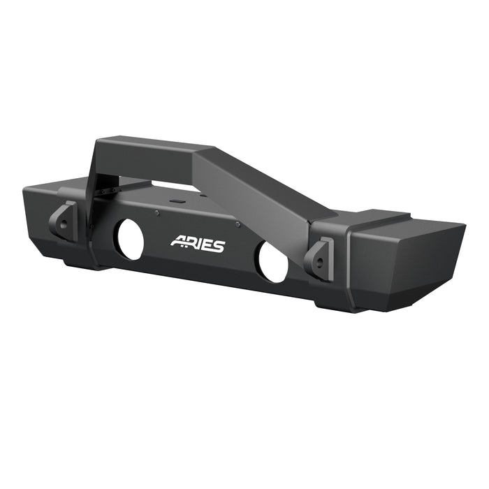ARIES 2186002 TrailCrusher Jeep JL, Gladiator Steel Front Bumper with Brush Guard, 12.5K for Select Jeep Wrangler