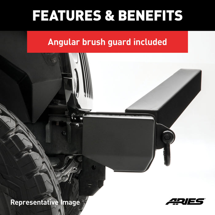 ARIES 2186002 TrailCrusher Jeep JL, Gladiator Steel Front Bumper with Brush Guard, 12.5K for Select Jeep Wrangler