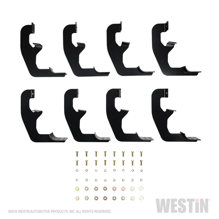 Westin 22-2255 Premier Oval Nerf Step Bar Mount Kit; Black; For Double Cab; - Truck Part Superstore