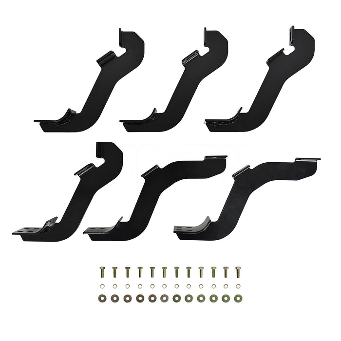 Westin 22-2265 Premier Oval Nerf Step Bar Mount Kit; Black Powdercoat; For Super Crew Cab; - Truck Part Superstore