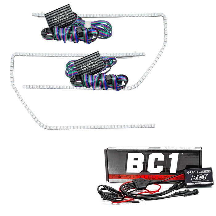 Oracle Lighting 2203-335 ORACLE Lighting 2009-2014 Ford F-150 / Raptor LED Perimeter Headlight Halo Kit - Truck Part Superstore