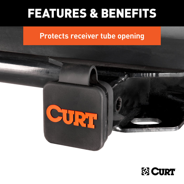 CURT 22279 CURT 22279 Rubber Trailer Hitch Cover, Fits 2-Inch Receiver - Truck Part Superstore