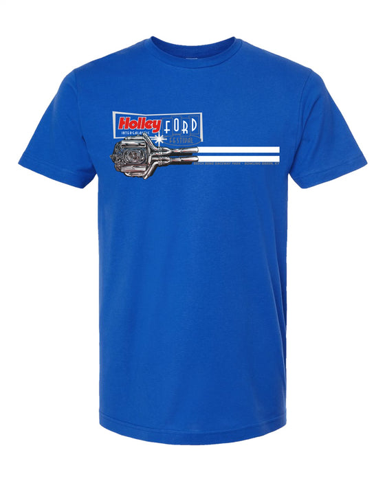 Holley 10426-2XHOL Ford Fest Logo Shirt; Mens; XXL; Blue; - Truck Part Superstore