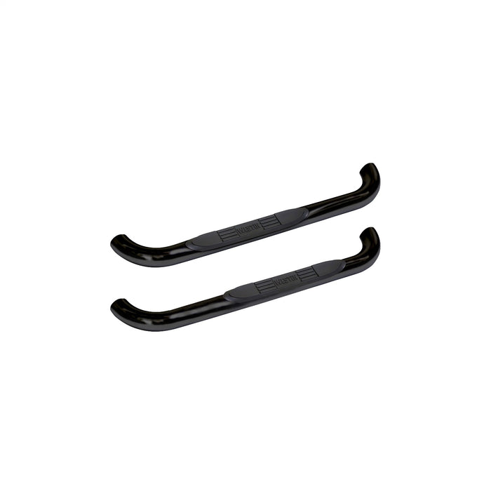 Westin 23-3845 E-Series 3 Round Nerf Step Bars; Black; Steel; Mount Kit Included; - Truck Part Superstore