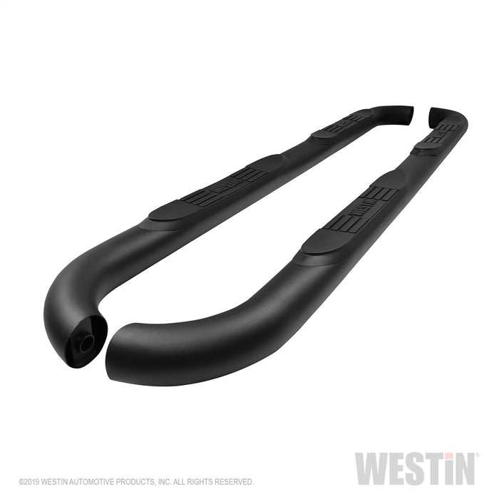 Westin 23-4065 E-Series 3 Round Nerf Step Bars; Textured Black; - Truck Part Superstore