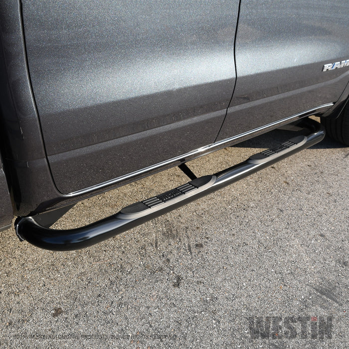 Westin 23-4085 E-Series 3 Round Nerf Step Bars - Truck Part Superstore