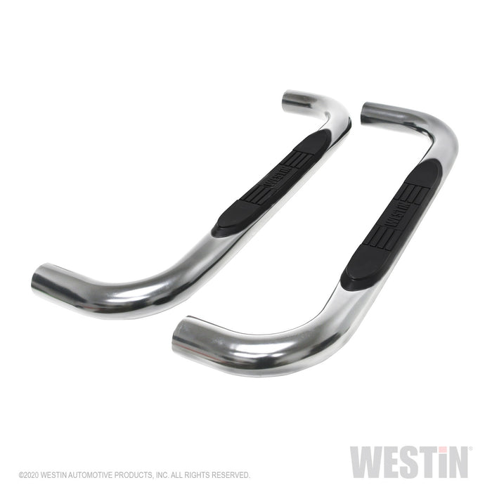Westin 23-4110 E-Series 3 Round Nerf Step Bars; Stainless Steel; - Truck Part Superstore