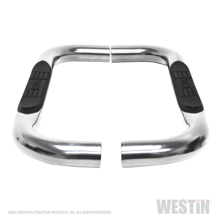Westin 23-4110 E-Series 3 Round Nerf Step Bars; Stainless Steel; - Truck Part Superstore