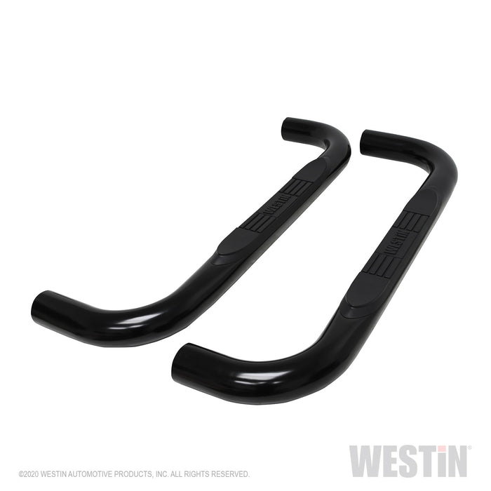Westin 23-4115 E-Series 3 Round Nerf Step Bars; Steel; Black; - Truck Part Superstore