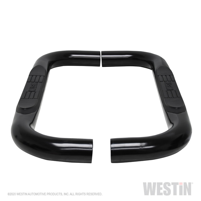 Westin 23-4115 E-Series 3 Round Nerf Step Bars; Steel; Black; - Truck Part Superstore