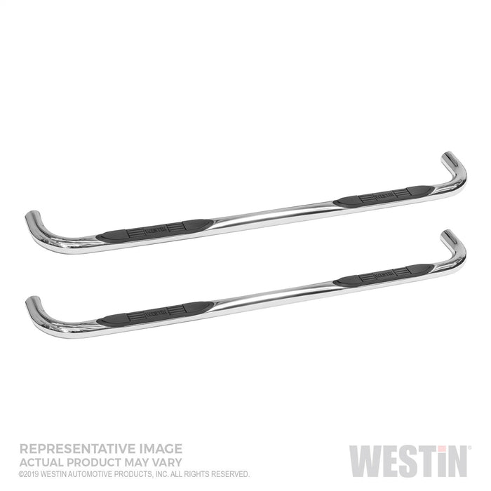 Westin 23-4120 E-Series 3 Round Nerf Step Bars; Polished Stainless Steel; - Truck Part Superstore