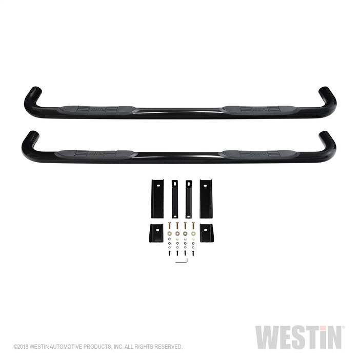 Westin 23-4135 E-Series 3 Round Nerf Step Bars; Black; - Truck Part Superstore