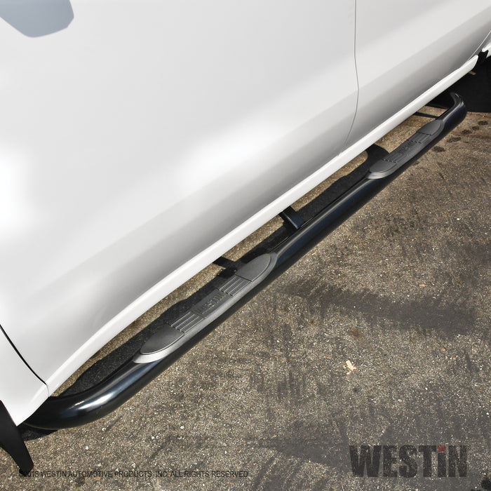 Westin 23-4135 E-Series 3 Round Nerf Step Bars; Black; - Truck Part Superstore
