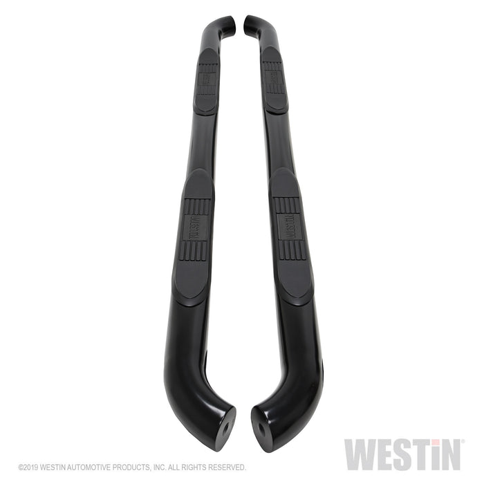 Westin 23-4155 E-Series 3 Round Nerf Step Bars; Black; Mount Kit Included; For Super Crew Cab; - Truck Part Superstore