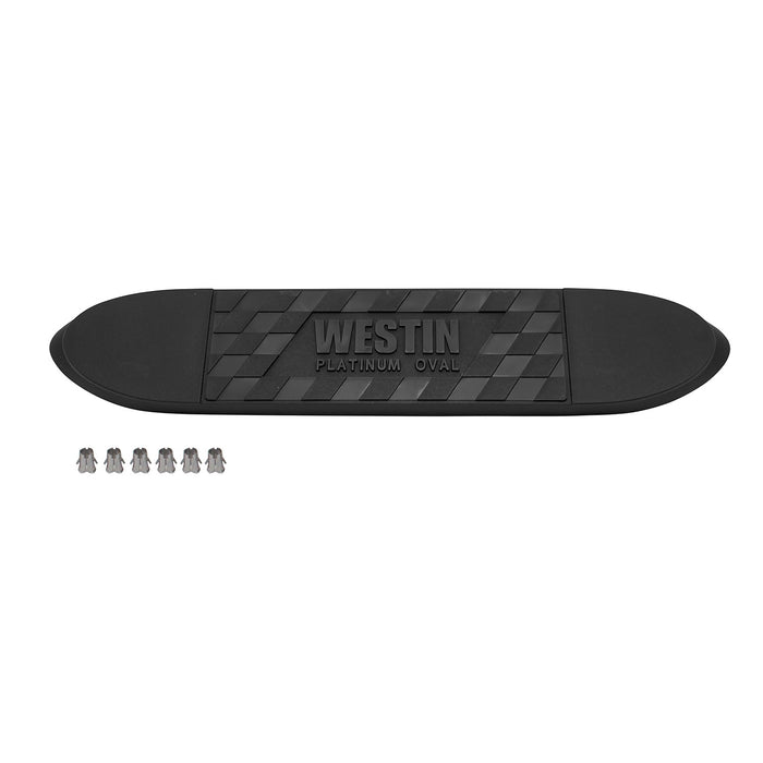Westin 24-50014 Platinum 4 Oval Wheel to Wheel Replacement Step Pad Kit; w/14 in. Pad; Black; - Truck Part Superstore