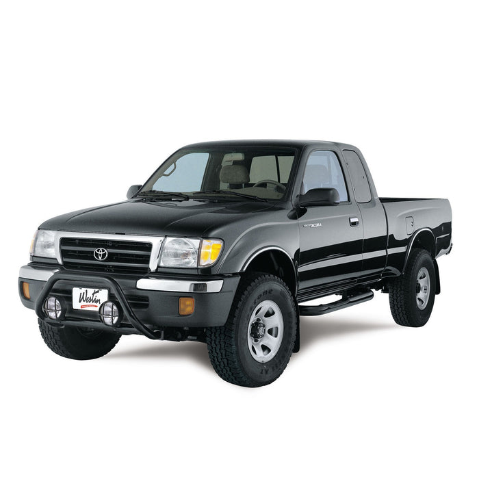 Westin 25-0835 Signature 3 Round Step Bar; Single Step Pad; Black; Steel; Mount Kit Included; - Truck Part Superstore
