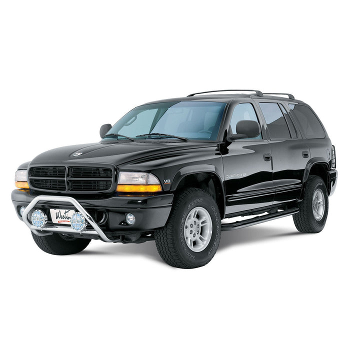 Westin 25-1255 Signature 3 Round Step Bar; Dual Step Pad; Black; Steel; Mount Kit Included; - Truck Part Superstore