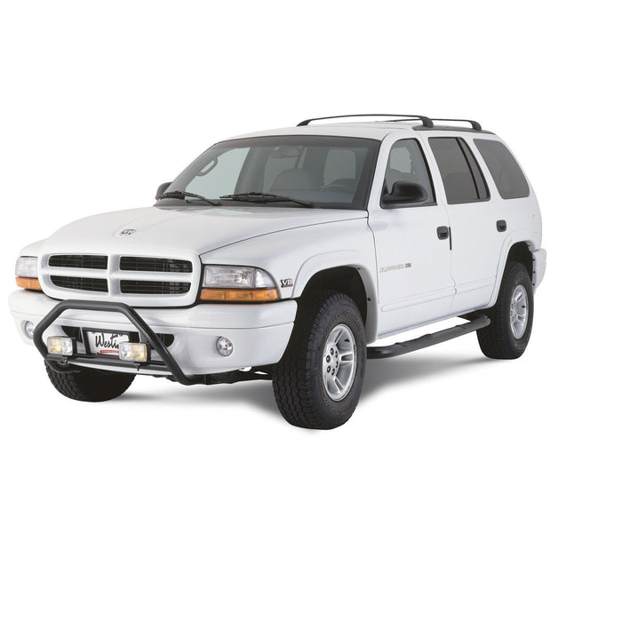 Westin 25-1255 Signature 3 Round Step Bar; Dual Step Pad; Black; Steel; Mount Kit Included; - Truck Part Superstore