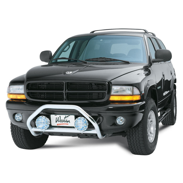 Westin 25-1255 Signature 3 Round Step Bar; Dual Step Pad; Black; Steel; Mount Kit Included; - Truck Part Superstore