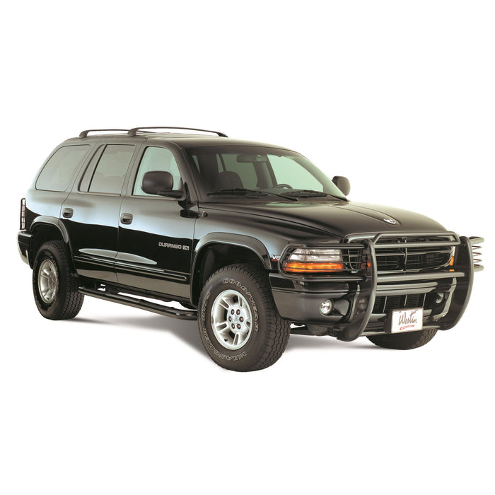 Westin 25-1255 Signature 3 Round Step Bar; Dual Step Pad; Black; Steel; Mount Kit Included; - Truck Part Superstore