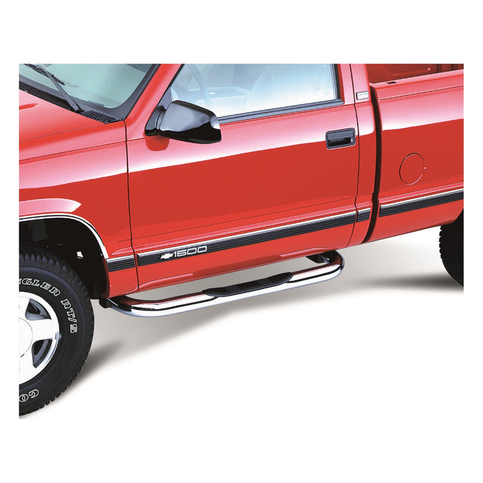 Westin 25-1400 Signature 3 Round Step Bar; Single Step Pad; Chrome; Steel; Mount Kit Included; - Truck Part Superstore