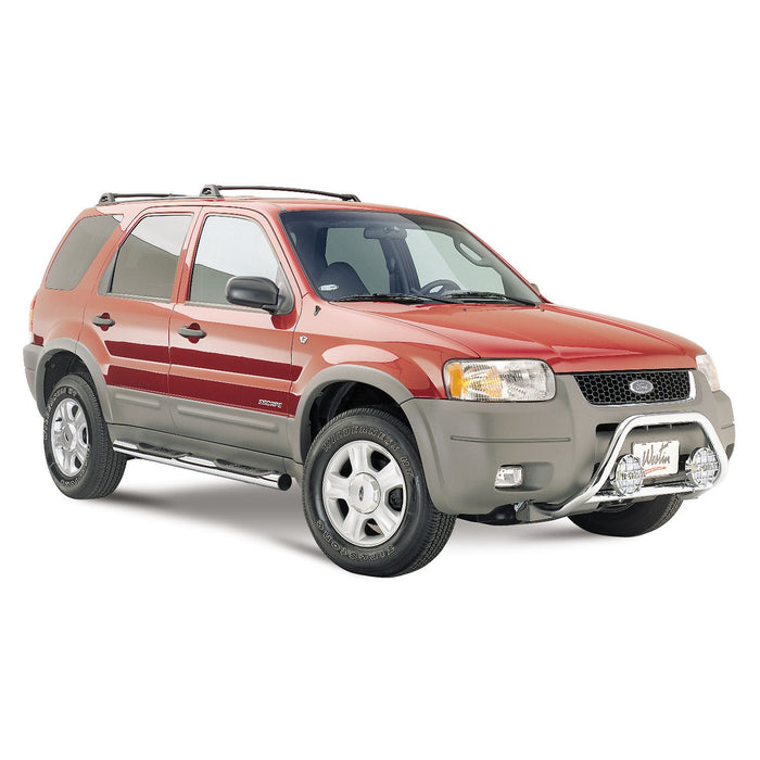 Westin 25-1970 Signature 3 Round Step Bar; Dual Step Pad; Chrome; Steel; Mount Kit Included; - Truck Part Superstore