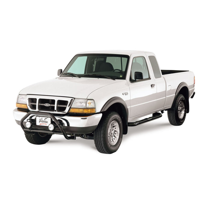 Westin 25-2115 Signature 3 Round Step Bar; Extended Step; Black; Steel; Mount Kit Included; - Truck Part Superstore
