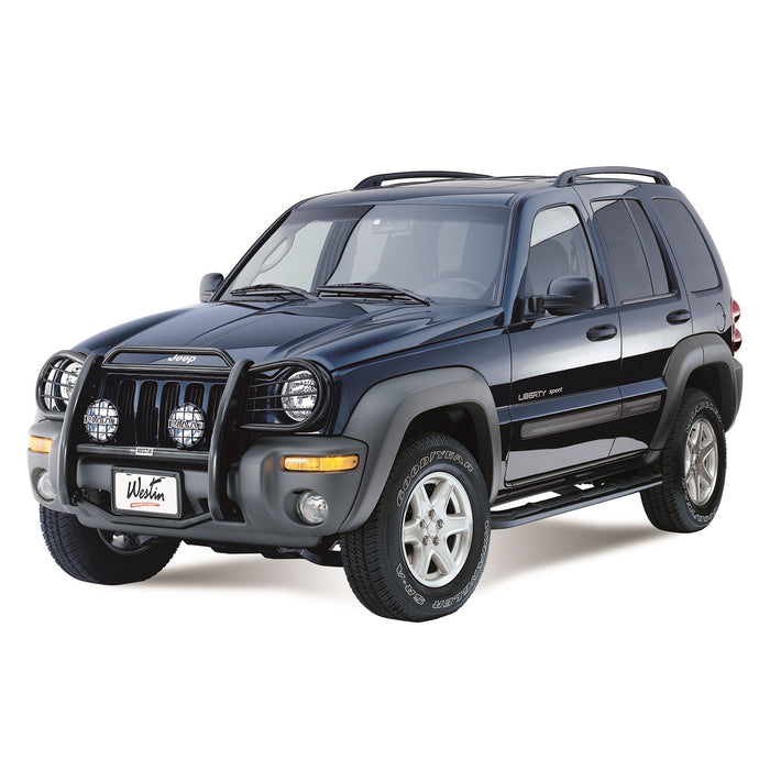 Westin 25-2155 Signature 3 Round Step Bar; Dual Step Pad; Black; Steel; Mount Kit Included; - Truck Part Superstore