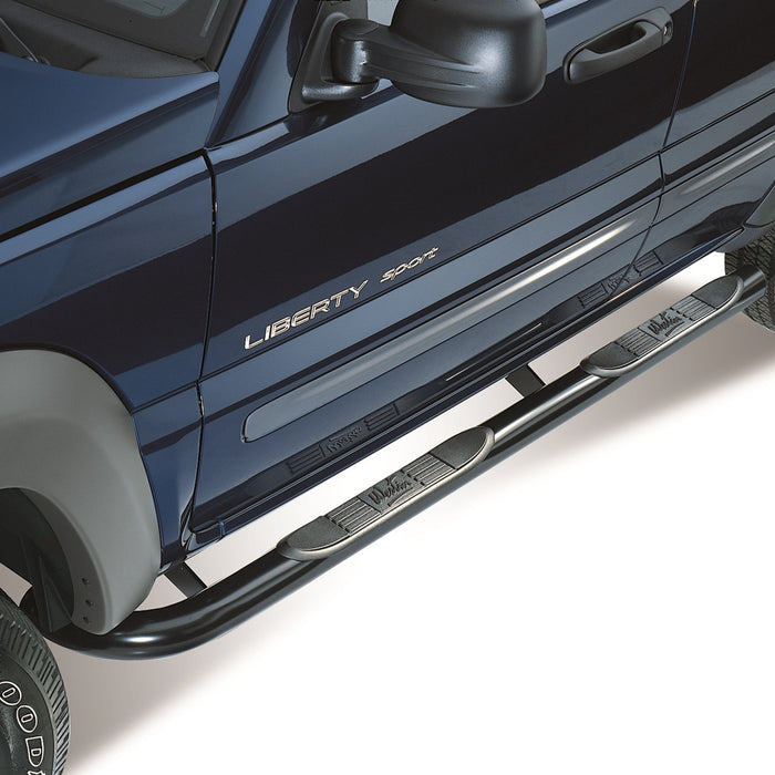 Westin 25-2155 Signature 3 Round Step Bar; Dual Step Pad; Black; Steel; Mount Kit Included; - Truck Part Superstore