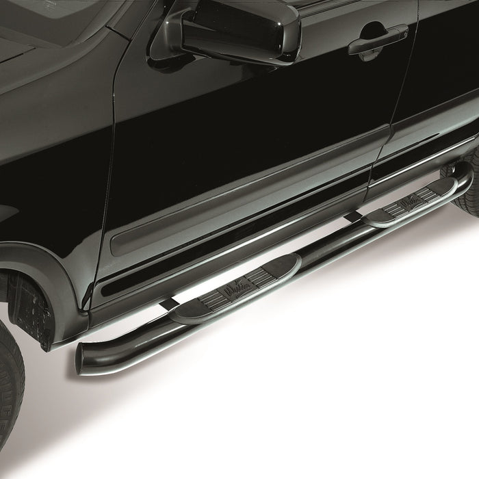 Westin 25-2225 Signature 3 Round Step Bar; Dual Step Pad; Black; Steel; Mount Kit Included; - Truck Part Superstore