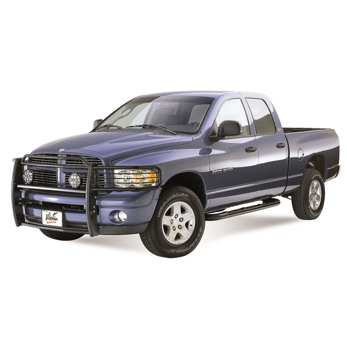 Westin 25-2315 Signature 3 Round Step Bar; Dual Step Pad; Black; Steel; For Quad Cab; - Truck Part Superstore